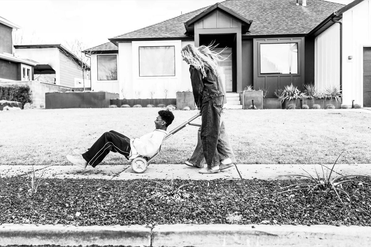 Family at home while HaulCo handles the heavy lifting